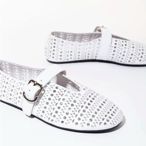 Jeffrey Campbell Shelly Laser Cut Mary Jane Flats